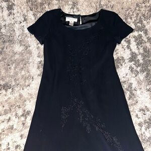 Jones New York Black beaded  Midi Dress